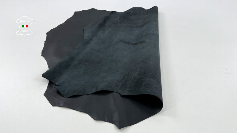 BLACK Italian Metis Lambskin Lamb Sheep leather skins hides 6sqf 0.9mm #C1254