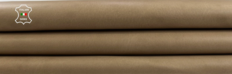 NATURAL WALNUT BROWN NAKED Italian Lambskin Sheep leather hides 6sqf 0.7mm C2099