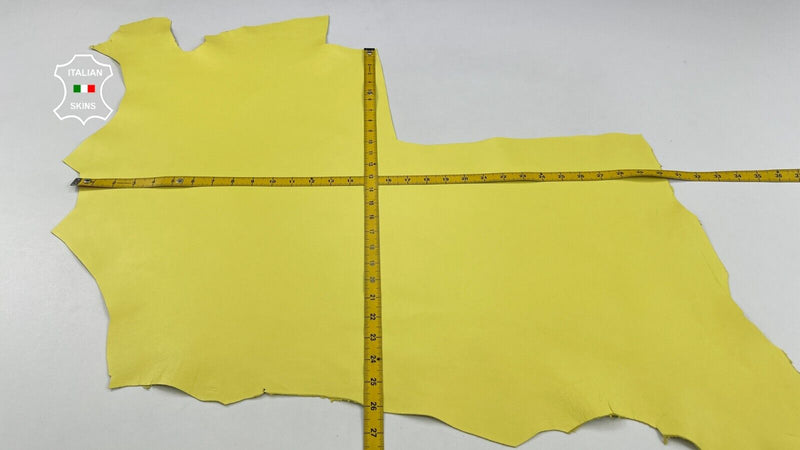 LEMON YELLOW Italian Metis Lambskin Sheep Lamb leather hides 4sqf 0.9mm #C2074