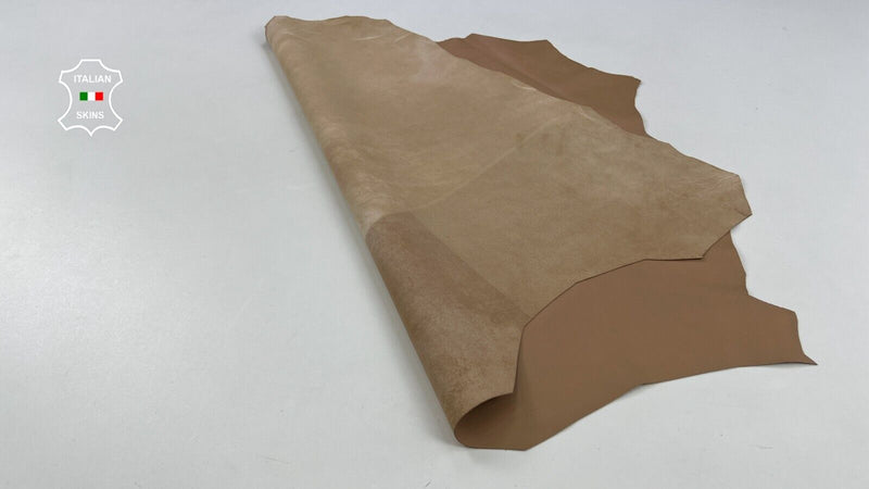 SAND DEEP NUDE Soft Italian Lambskin leather Bookbinding 4sqf 0.8mm #C2073