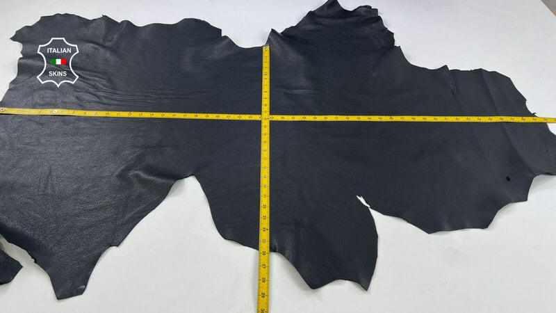 BLACK ROUGH Thick Soft Italian Goatskin leather hides skins 8+sqf 1.1mm #C1781