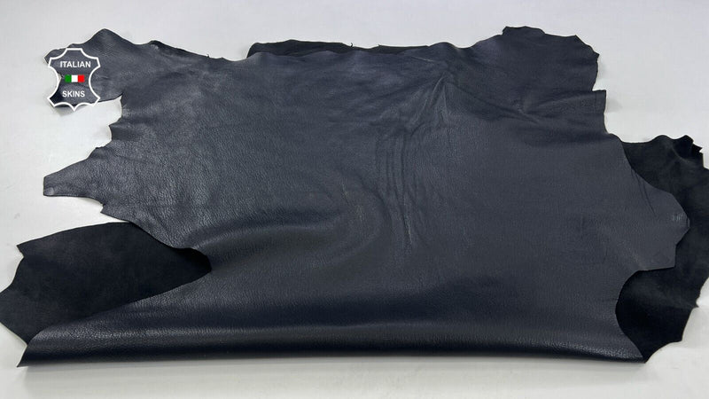 BLACK ROUGH Thick Soft Italian Goatskin leather hides skins 8+sqf 1.1mm #C1781