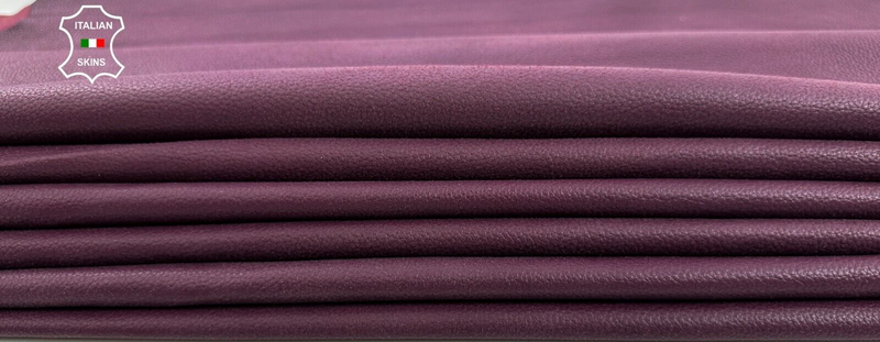 PLUM PEBBLE GRAINY Soft Italian Lambskin Sheep leather 4 skins 24sqf 0.8mm C2484