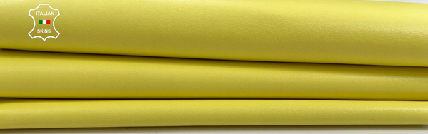 LEMON YELLOW Italian Metis Lambskin Sheep Lamb leather hides 4sqf 0.9mm #C2074