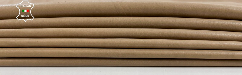 DIRTY PEANUT BUTTER BEIGE Very Soft Lambskin leather 5 skins 30sqf 0.8mm #C746