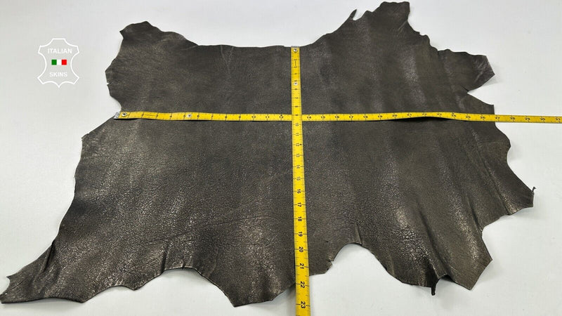 METALLIC OLD BRONZE ANTIQUED ROugh Soft Goatskin leather hides 5sqf 1.0mm #C2571