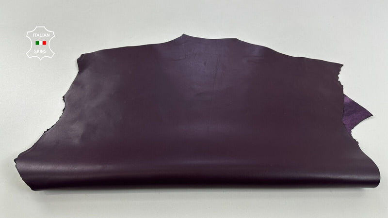 EGGPLANT PURPLE SMOOTH Strong Italian Goatskin Goat leather 4sqf 0.9mm #C2738