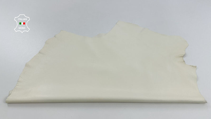 CREAMER WHITE Thin Soft Italian Lambskin Sheep leather hides 5sqf 0.5mm #C2732