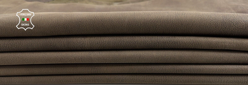 WALNUT BROWN ANTIQUED Thick Italian Goatskin leather 3 skins 15sqf 1.1mm C3037