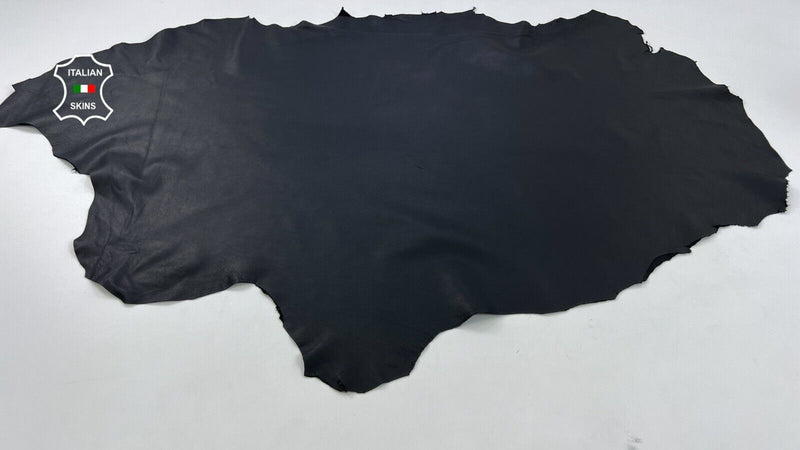 MIDNIGHT BLACK Soft Italian Lambskin leather hides Bookbinding 8sqf 0.8mm #C830