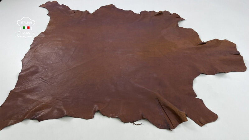 ROSEWOOD BROWN DISTRESSED DIRTY LOOK Soft Lambskin leather 8sqf 1.0mm #C747