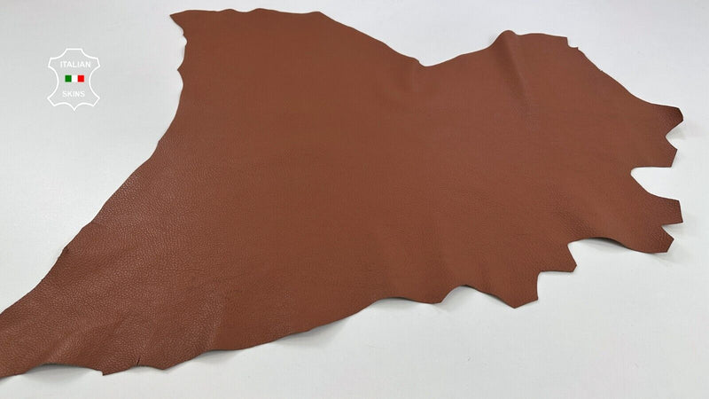 TAN BROWN GRAINY ROUGH Soft Italian Goatskin Goat leather hides 6sqf 1.0mm C2689