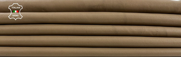 NUT BROWN VEGETABLE TAN Soft Italian Lambskin leather hides skin 8sqf 0.9mm C579