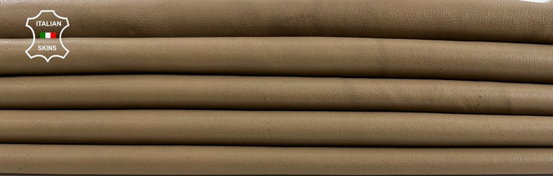 NUT BROWN VEGETABLE TAN Soft Italian Lambskin leather hides skin 8sqf 0.9mm C579