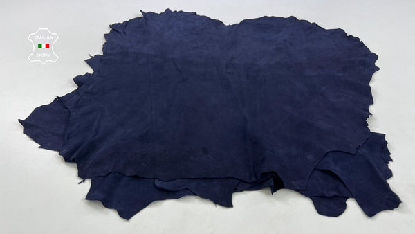 INDIGO PURPLISH SUEDE Soft Italian Goatskin leather 4 skins 18sqf 0.9mm #C1778