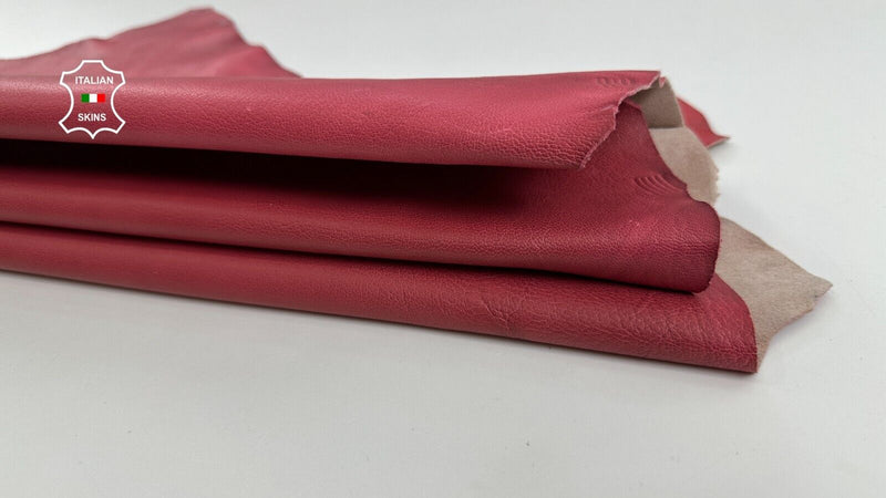 ROSE PINK ROUGH Thick Italian Goatskin Goat Leather hides skin 5sqf 1.1mm #C2402