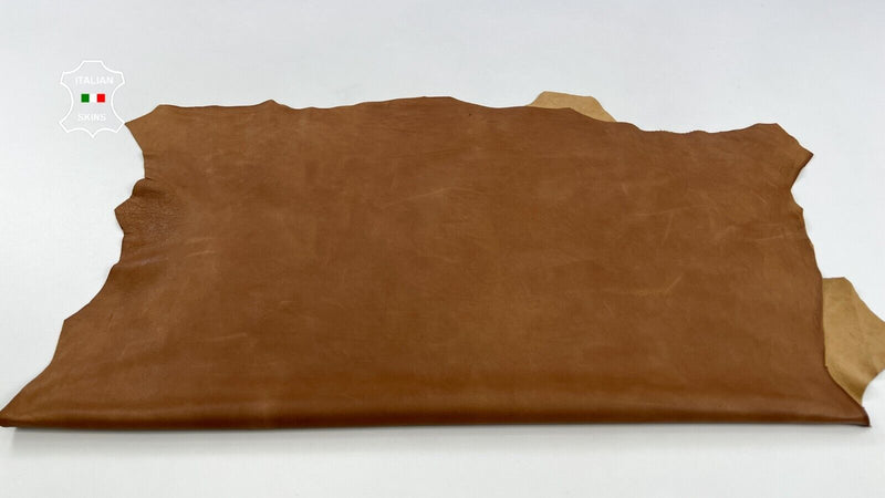 NATURAL LIGHT BROWN VEGETABLE TAN Soft Italian Lamb leather 6+sqf 0.7mm #C2130