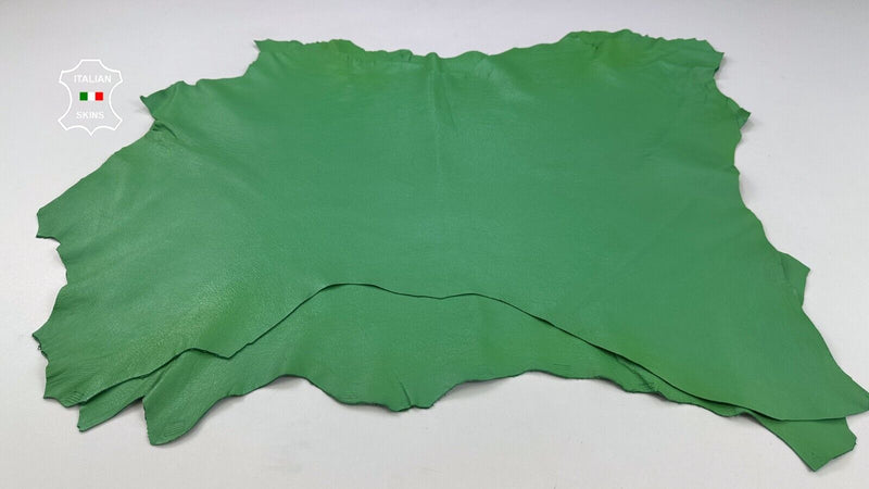 GREEN COATED GRAINY Soft Italian Lambskin leather hide 3 skins 15sqf 1.0mm C2309