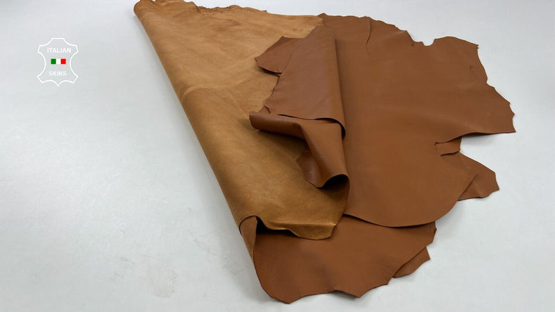 TAN LIGHT BROWN Soft Italian Lambskin Sheep leather  3 skins 25sqf 0.9mm #C1081