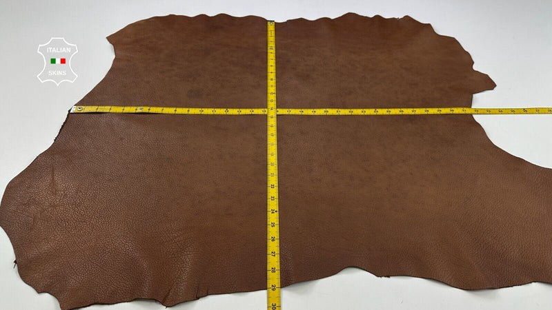 BROWN GRAINY ANTIQUED Soft Italian Lambskin leather hide skin 7+sqf 1.0mm #C2267