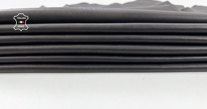 NATURAL BLACK Soft Italian Lambskin leather Bookbinding 2 skins 18sqf 0.8mm C818