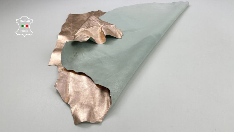 METALLIC ROSE GOLD Thick Soft Italian Lambskin leather hides 6+sqf 1.1mm #C2515