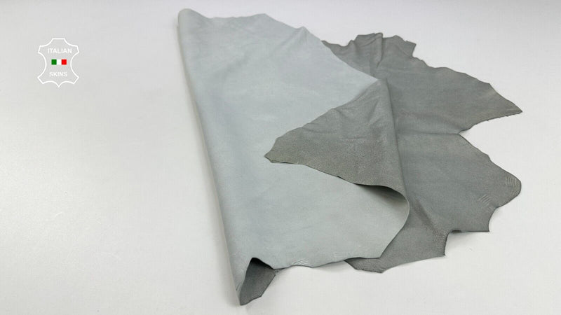 GREY PEARLIZED VINTAGE LOOK Soft Italian Lambskin leather hide 5+sqf 0.7mm C2172