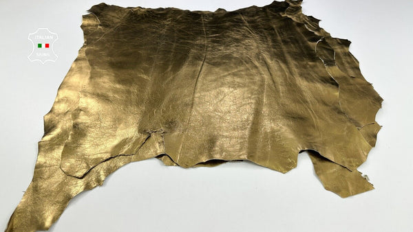 METALLIC BRONZE Thick Lambskin Sheep Lamb leather hide 3 skins 18sqf 1.1mm C2157