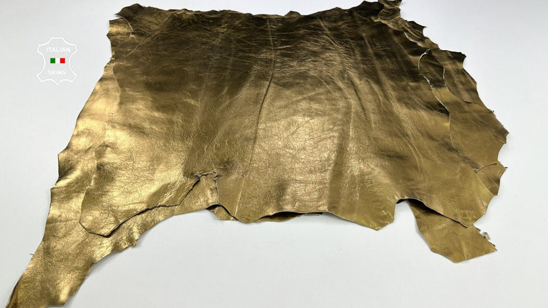 METALLIC BRONZE Thick Lambskin Sheep Lamb leather hide 3 skins 18sqf 1.1mm C2157