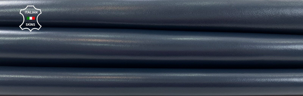 DARK BLUE SHINY SEMI GLOSS Thick Soft Italian Lambskin leather 5sqf 1.1mm #C1453