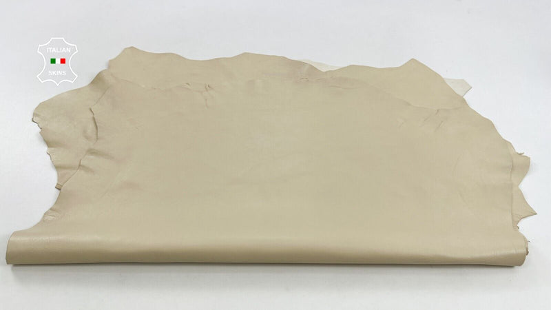 IVORY Soft Italian Lambskin Lamb Sheep leather hides 2 skins 11sqf  1.0mm #C1074