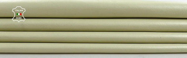 PALE YELLOW Thin Soft Italian Lambskin Sheep leather hides 7+sqf 0.6mm #C1512