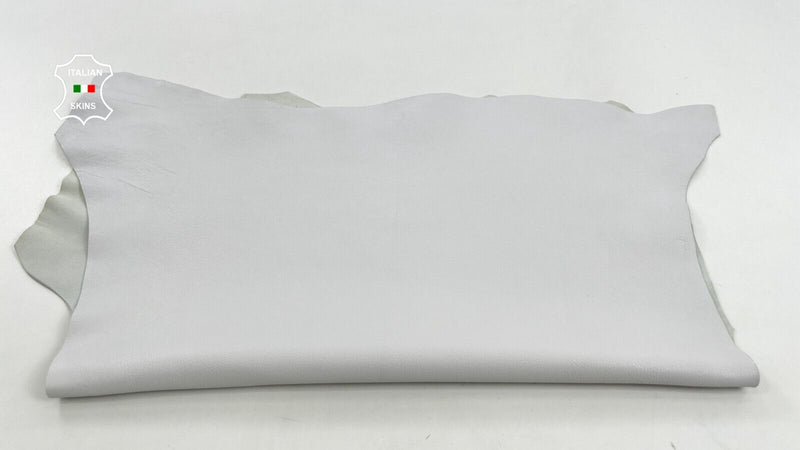 ICE WHITE ROUGH Thick Soft Italian Goatskin Goat leather hides 5+sqf 1.2mm #C886