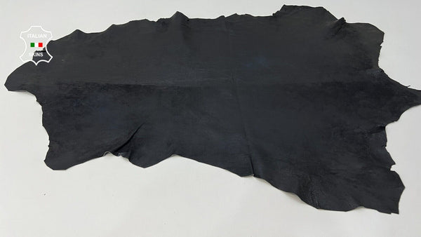 BLACK MIDNIGHT CRINKLE ANTIQUED Soft Italian Lambskin leather 8sqf 0.7mm #C259