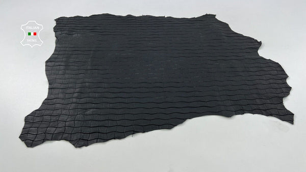 ANTHRACITE CROCODILE TEXTURED PRINT ON Soft Lambskin leather 5sqf 0.8mm #C1267