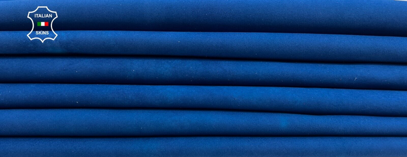 COBALT BLUE SUEDE ECONOMIC VINTAGE Soft Lamb leather 4 skins 22sqf 0.9mm C2050