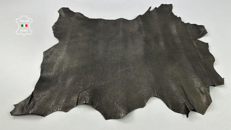 METALLIC OLD BRONZE ANTIQUED ROugh Soft Goatskin leather hides 5sqf 1.0mm #C2571