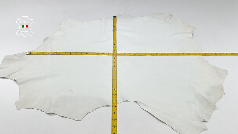 OFF WHITE Thin Soft Italian Lambskin Sheep Lamb leather hides 6sqf 0.5mm #C1963