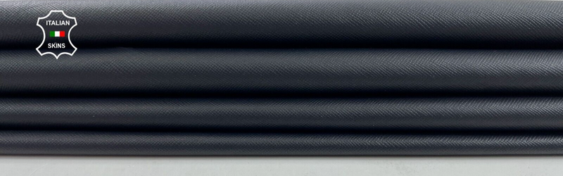 MIDNIGHT ANTHRACITE EPSOM PRINT Thin Soft Italian Lamb leather 7+sqf 0.5mm C1097