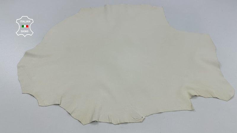 CREAMER WHITE Thin Soft Italian Lambskin Sheep leather hides 5sqf 0.5mm #C2732