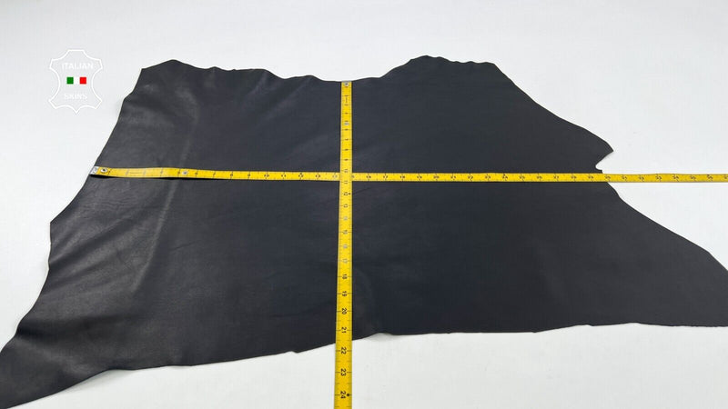 NATURAL black Soft Italian Lambskin Lamb Sheep leather hides 5sqf 0.8mm C767