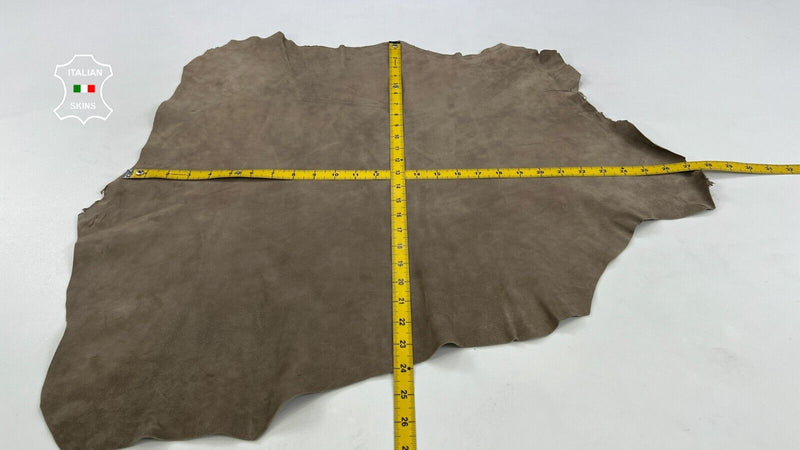 WALNUT BEIGE SUEDE Thick Soft Italian Goatskin leather hides 5sqf 1.2mm #C1728