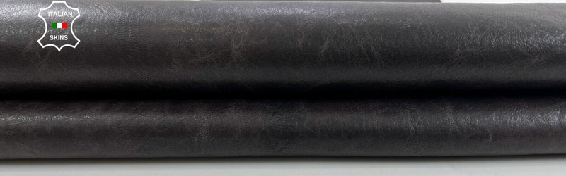 DARK BROWN ANTIQUED Thick Italian Goatskin leather skins hides 3+sqf 1.1mm #C771