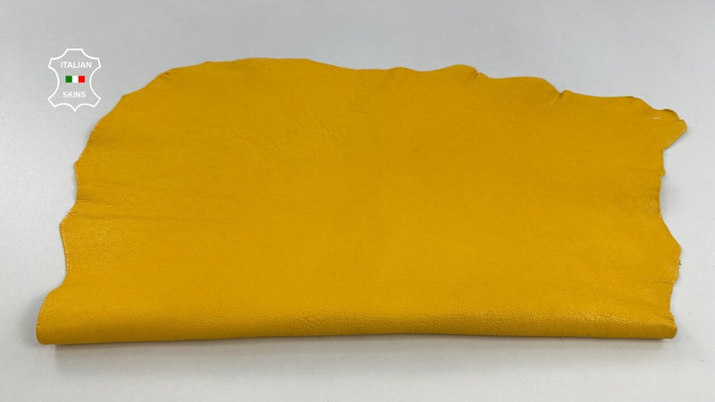 YELLOW WASHED VEGETABLE TAN Thick Soft Italian Lambskin leather 3sqf 1.4mm C2219