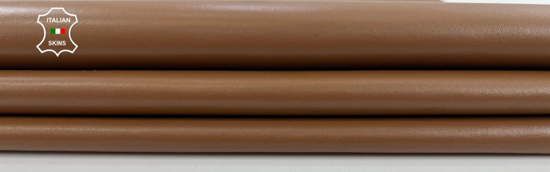 SANDY TAN Thin Soft Italian Lambskin Sheep Lamb leather hides 5+sqf 0.6mm #C1258