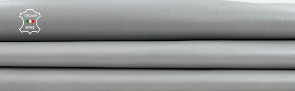 LIGHT GREY PEARLIZED Thick Soft Italian Lambskin leather 6+sqf 1.1mm #C1446