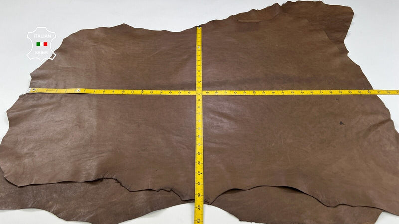 BROWN ANTIQUED Soft Italian Lambskin Sheep leather 2 skins 14sqf 0.7mm #C2014