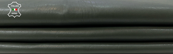 DARK OLIVE GREEN Thick Soft Italian Lambskin Lamb leather hides 7sqf 1.1mm #C411