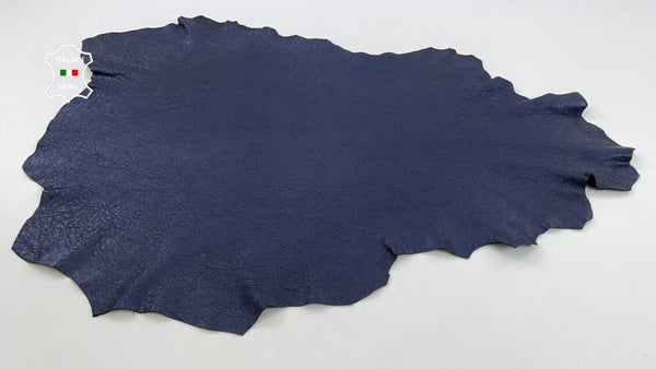 METALLIC WASHED OCEAN BLUE ROUGH Thick Soft Lambskin leather 7sqf 1.6mm #C1213