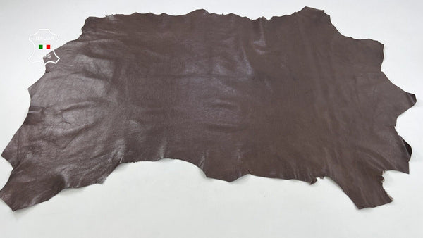 BROWN LIZARD PRINT TEXTURED ON Thin Soft Italian Lamb leather 8sqf 0.6mm #C723